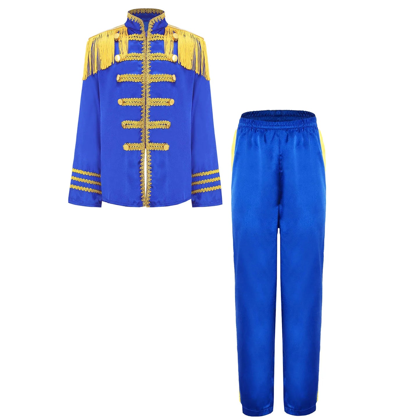Kids Girls 60s Retro Hippie Rock Band Musician Costume Halloween Cosplay Carnival Party Circus Drummer Parade Tassel Jacket Coat