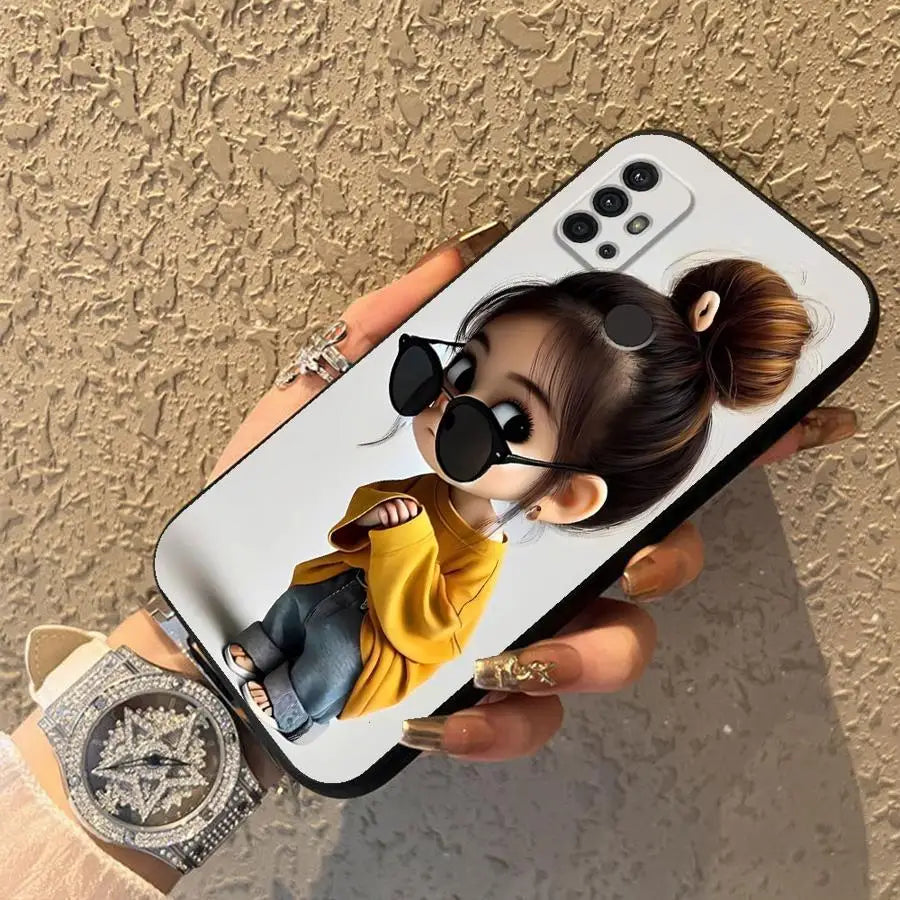 Cartoon Girl Pattern Phone Cover Case for Motorola Moto G50 G60s G32 G71 G52 G22 Edge40 G53 G30 Edge 20 Pro 30 Lite G51 G73