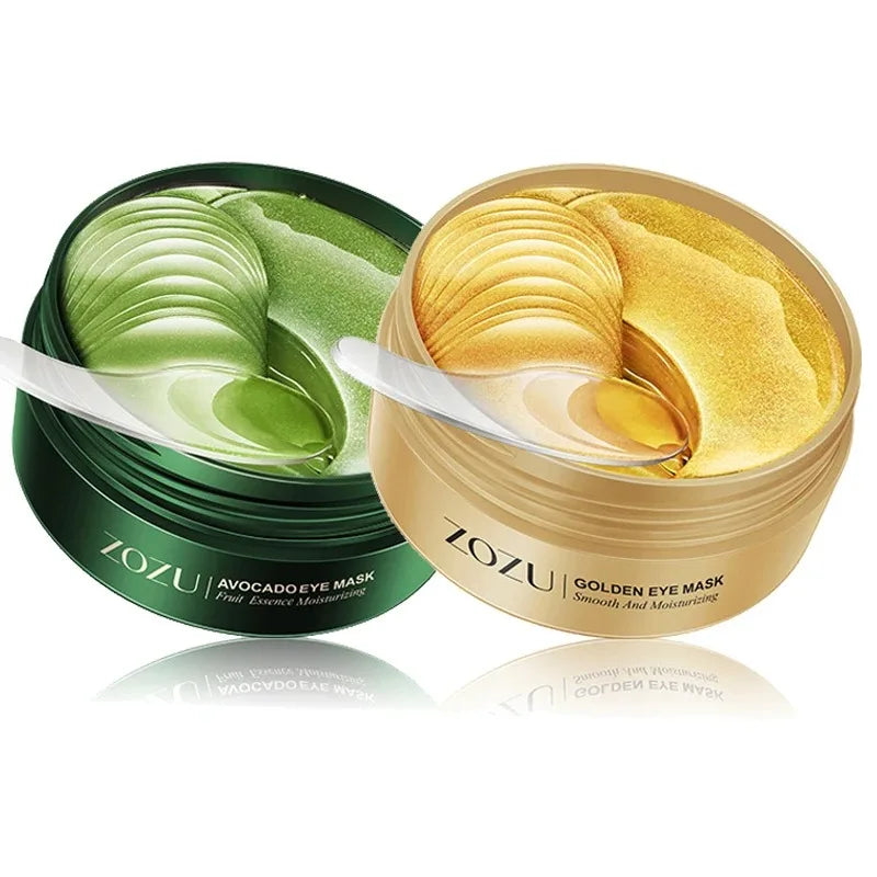 60pcs/120pcs Avocado Golden Collagen Eye Mask Anti Dark Circles Removal Eye Bags Moisturizing Firming Eye Patches Skin Care