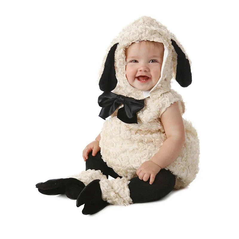 2025 Halloween Kids Costume Animal Themed Cosplay Party Costume Baby Girls Lamb Costume for Toddler Cosplay Costumes