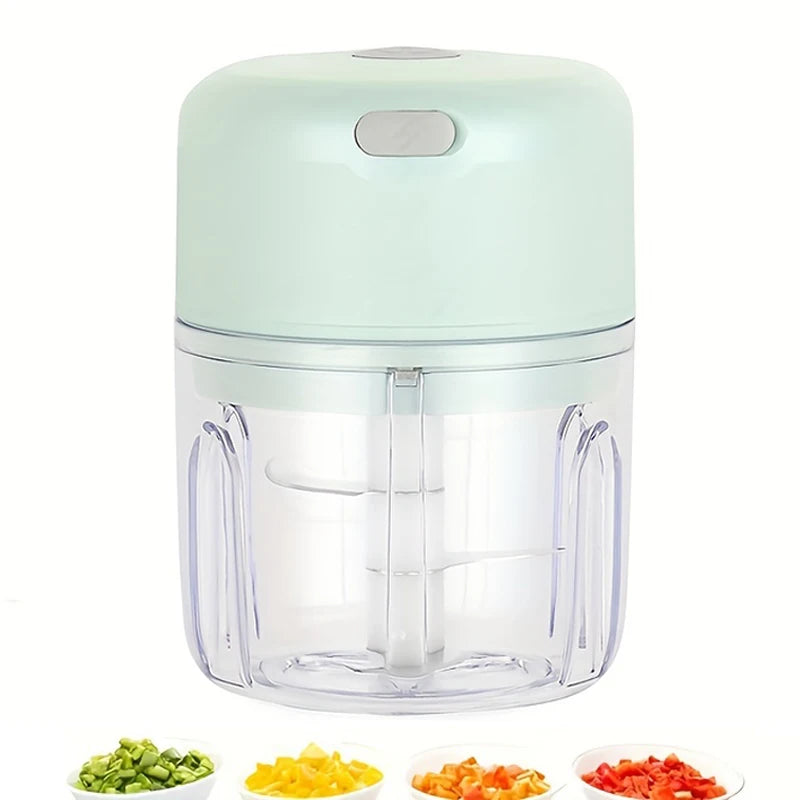 250ml mini rechargeable garlic chopper and meat grinder, durable and sturdy, suitable for grinding garlic, chili, onions, ground meat, nuts, and more