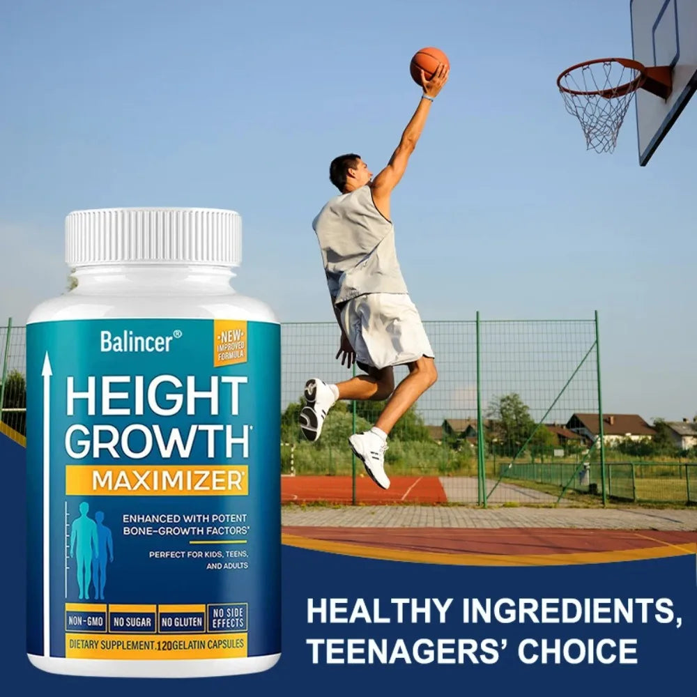 Natural Height Growth Maximizer for Kids, Teens and Adults - Promotes Bone Growth, Helps Natural Height Growth
