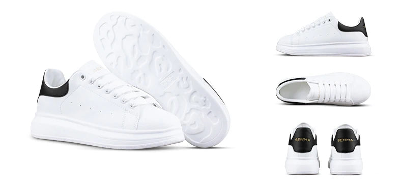 SENMA Luxury Design Sneakers For Men 2025 White Board-shoe Soft Women Walking Shoes Running Shoes Couples Sneakers Tennis shoes