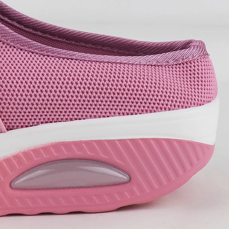 Cushion Slip-On Women Walking Shoes Orthopedic Diabetic Ladies Platform Mules Mesh Lightweight Slippers Wedge Female Sneaker