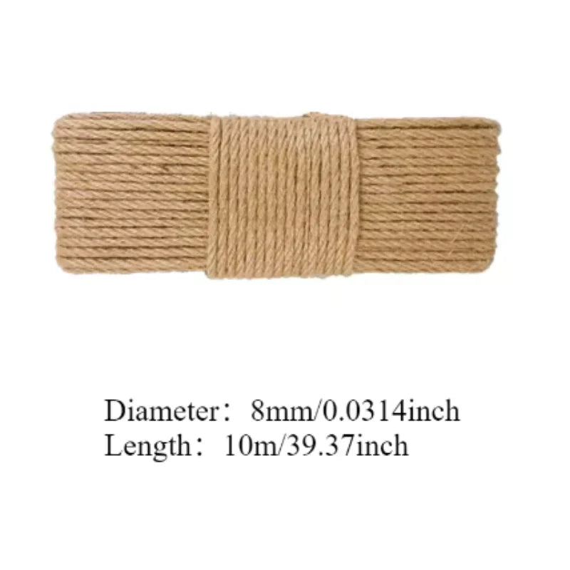 Sisal Rope Cat Tree Scratching Post Toy Cat Climbing Frame Replacement Rope Desk Legs Binding Rope for Cat Sharpen Claw