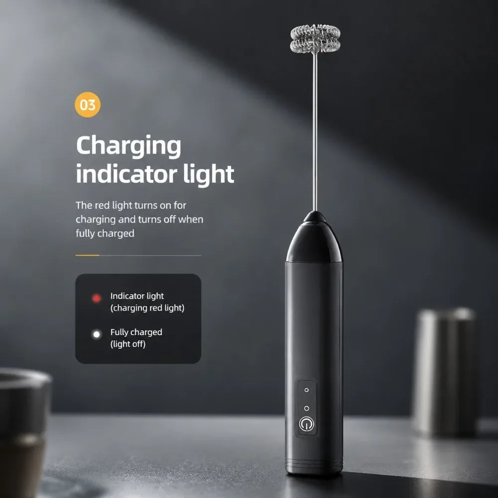 Handheld Electric Milk Frother Mini Coffee Foam Maker Portable Milk Whisk Mixer for Home Latte Cappuccino