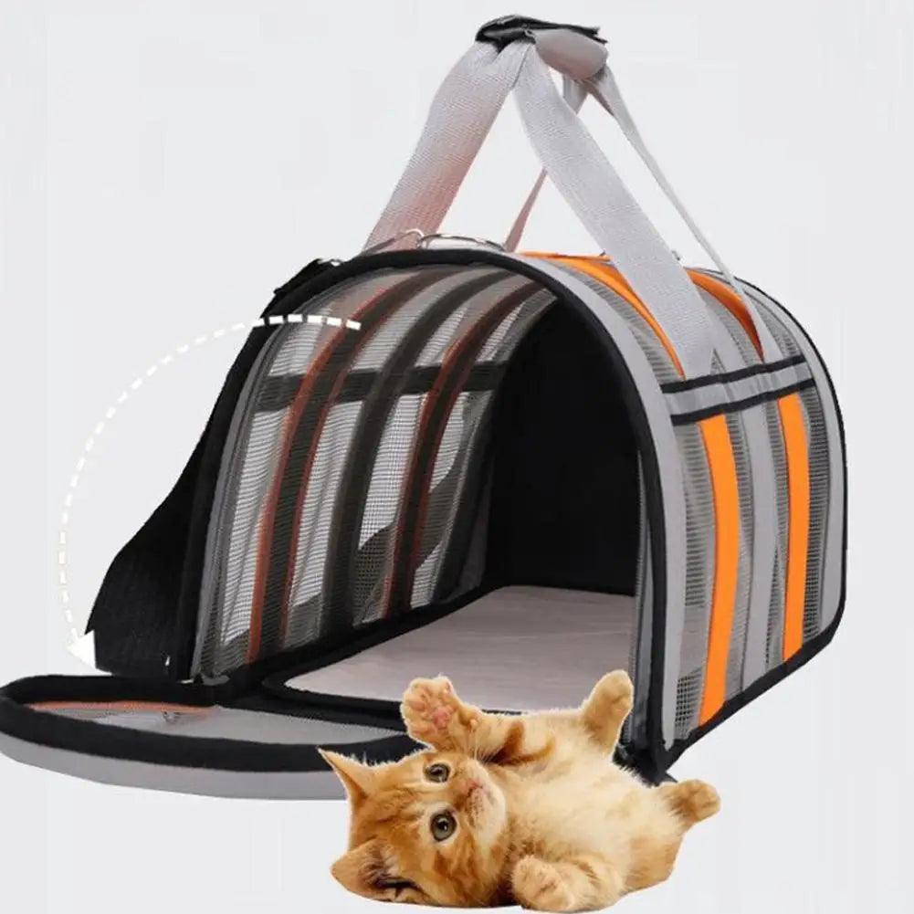 1Pc S/M/L Portable Folding Cat Bag Comfort Safety Large Capacity Crossbody Outdoor Pet Breathable Backpack Handheld Pet Bag