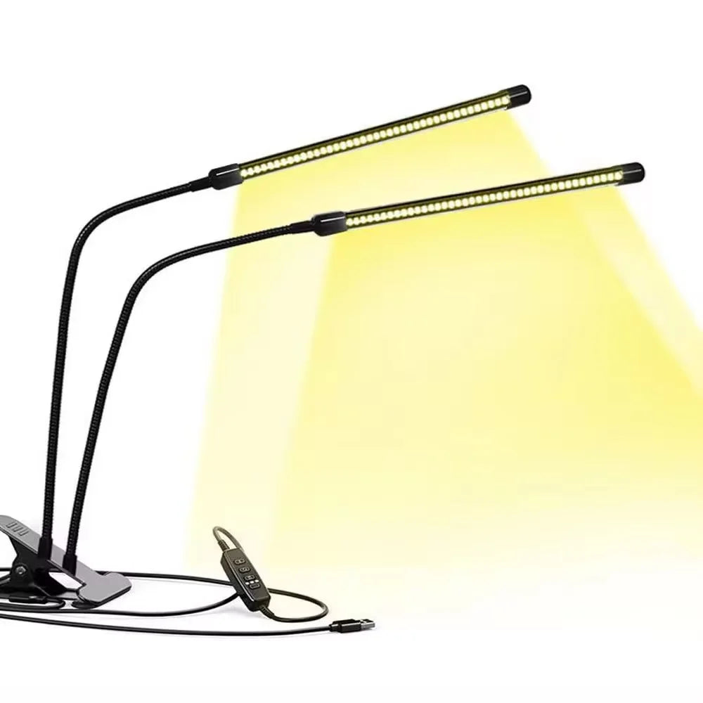 LED plant growth light, plant light clip, timed full spectrum sunlight, succulent flower herb seedling supplement light
