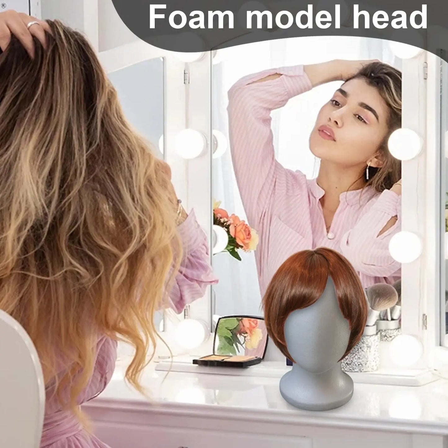 Mannequin Foam Head Faceless Hair Styling Display Model Mannequin Head Prop For Displaying Hats Hairpieces Arts Crafts