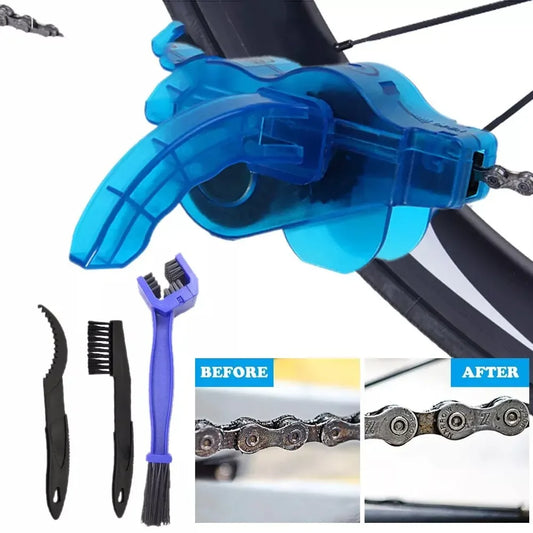 Bicycle Chain Cleaner Cycling Cleaning Kit Bike Wash Tool Set Bike Protection Oil Portable Outdoor Mountain Bicycle Repair Tools