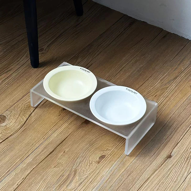 【E】Ceramic Pet Cat Bowl Pet Drinking Water Feeding Bowl Ceramics Cat Food Dog Food Utensils Cat Dog Pet Supplies Accessories