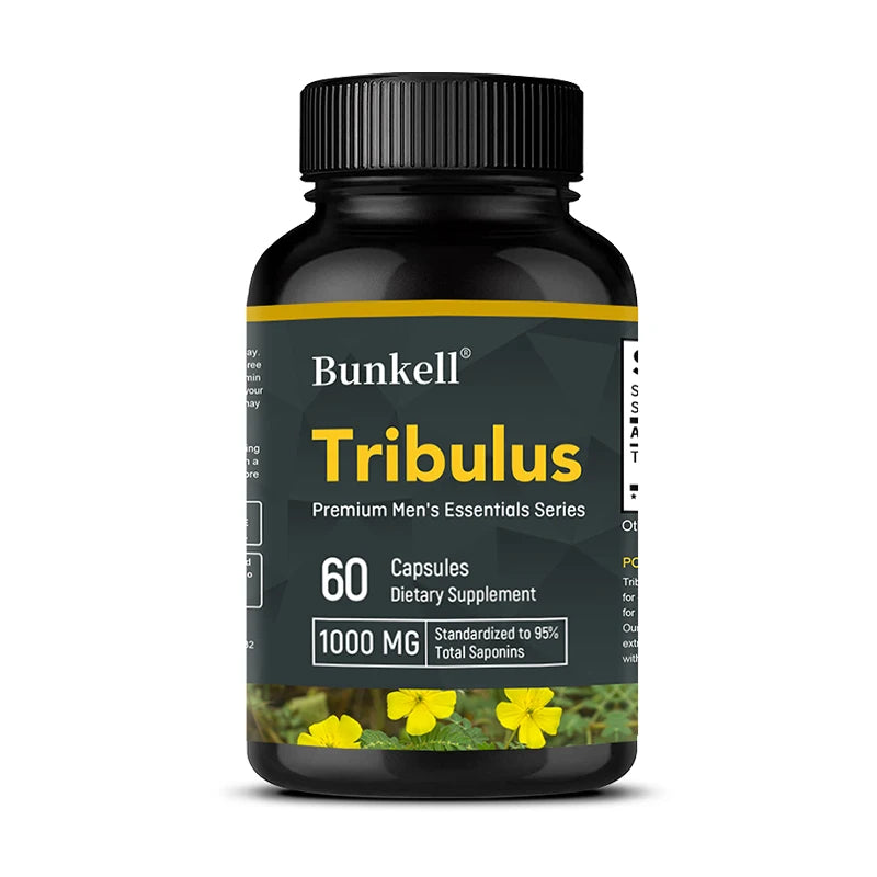 Tribulus Terrestris Capsules - Boosts Energy, Improves Mood, Enhances Endurance and Athletic Performance - 120 Capsules