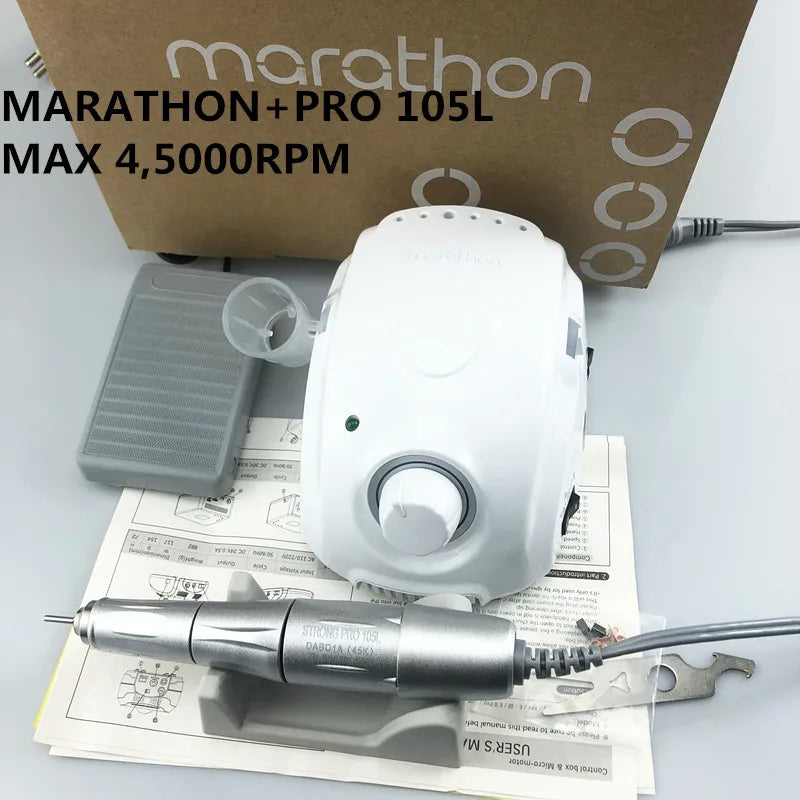 LAAOVE-Champion 3 PRO 105LN Handle 35K/45K/50K Electric Nail Drill STRONG 210 Micro Motor Grinding Machine For Nail Art Tools
