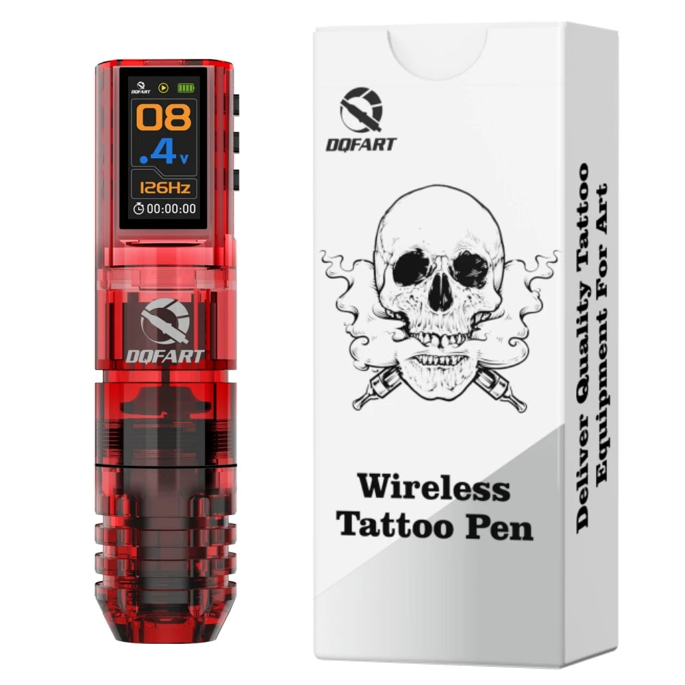 DQFART Hot Poseidon Wireless Tattoo Machine Pen 3Styles 6Colors 1600mAh Safe Professional Artists Creative Designs Beginner