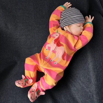 New Hot Polar Fleece Pajamas Baby Winter Romper Cover All Jumpsuits Newborn Boys Clothing Little Girl Fall Clothes Toddler 0-12M