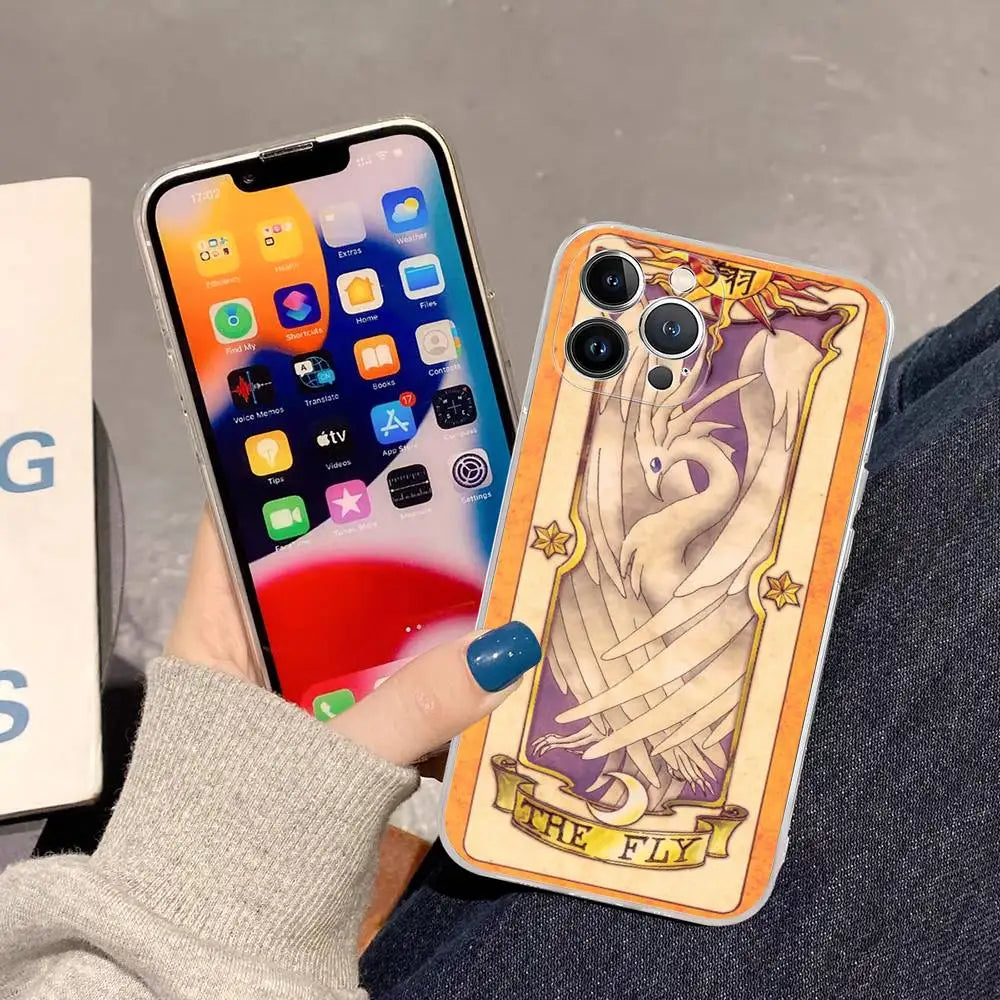 Card Captor Sakura Cartoon Phone Case Phone Case For IPhone 17 16 15 Plus 14 13 Mini 12 11 Pro Max Soft Shell Cover