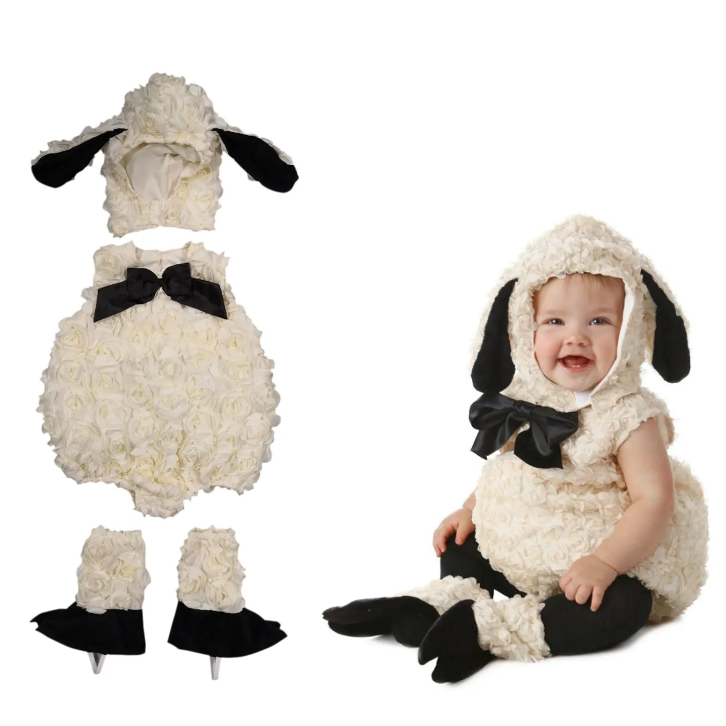 2025 Halloween Kids Costume Animal Themed Cosplay Party Costume Baby Girls Lamb Costume for Toddler Cosplay Costumes