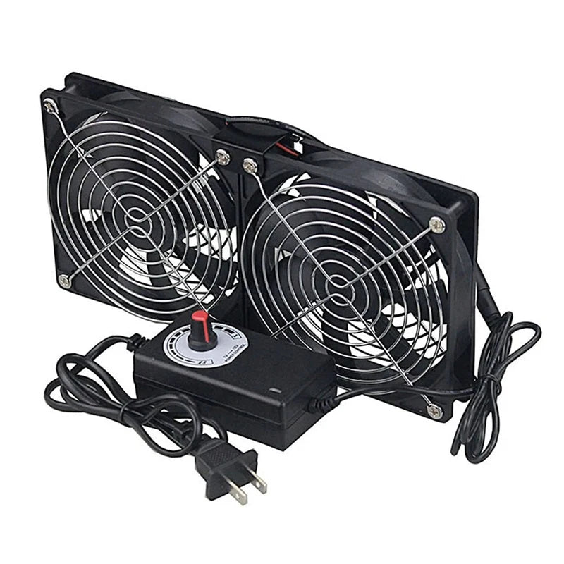 220V 12V Cooling Exhaust Fans with Controller 12cm for GPU VGA Btc Machine Workstation Cabinet Radiator Server Fan