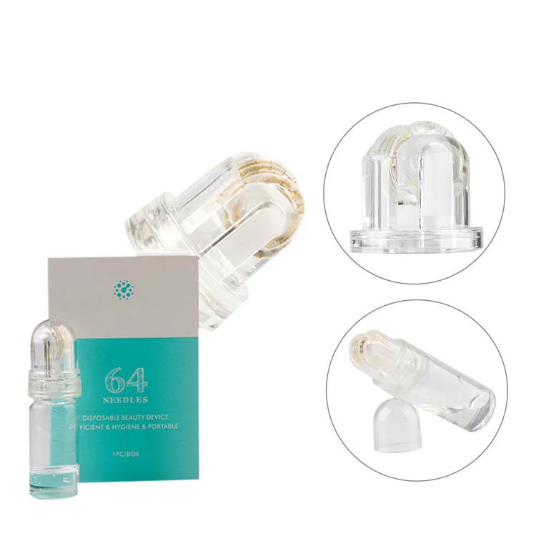 Hydra 20 Needle 0.25mm Titanium 64 pin Tips Sterile Packaged Reusable Bottle Hydra.Roller Stamp Serum Applicator