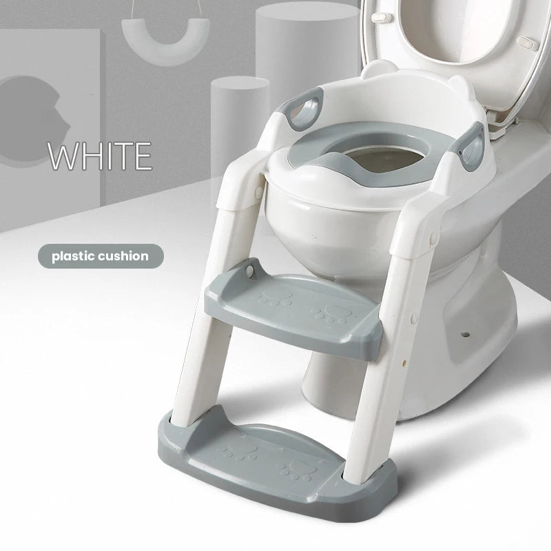 1-8 Years Children's Potty Baby Toilet Seat With Adjustable Ladder Infant Toilet Training Folding Seat Baby Potty Training Seat