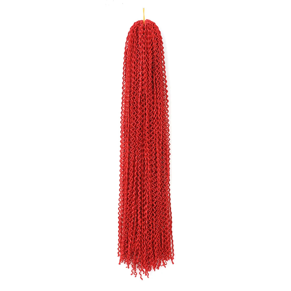 3X Pre-Looped Curly Synthetic Zizi Braids Thin Small Box Braid Crochet Twisted Hair Synthetic Kanekalon Braiding Hair Exten