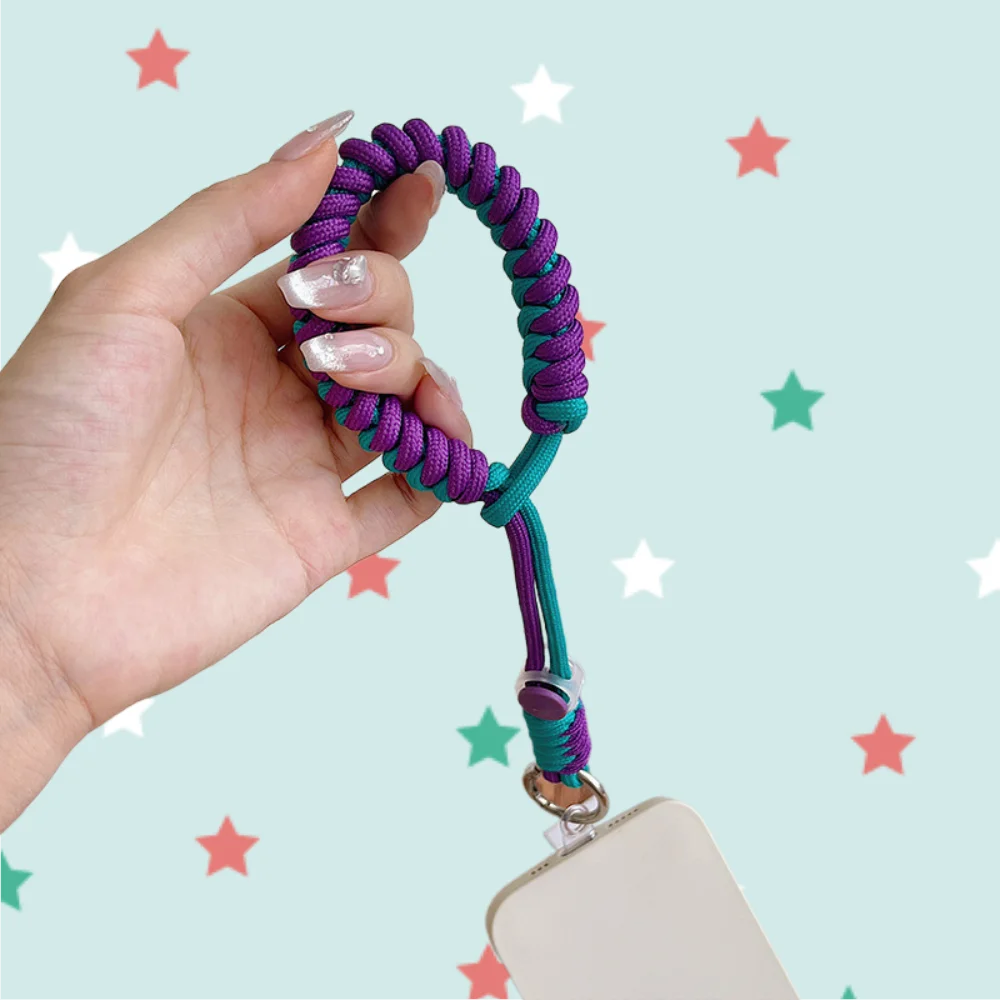 Short Mobile Phone Lanyard Anti-Loss Wrist Strap Hand-Woven Keychain Car Pendant Bag Pendant Wristband
