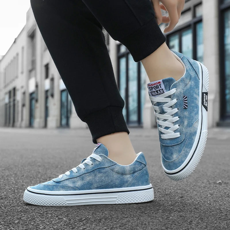 Men's canvas shoes large size fashion casual sports shoes men's platform light breathable men's outdoor running shoes