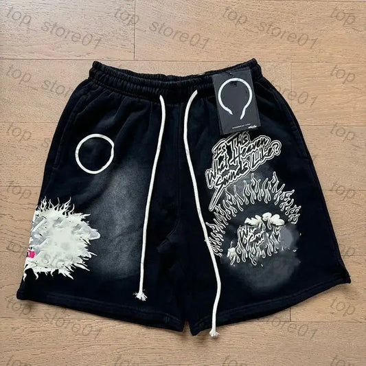 2026 Summer Men's "Is This What Heaven Smells Like?" Graphic Sweat Shorts Oversized Pants, Suitable for Daily Wear and Training