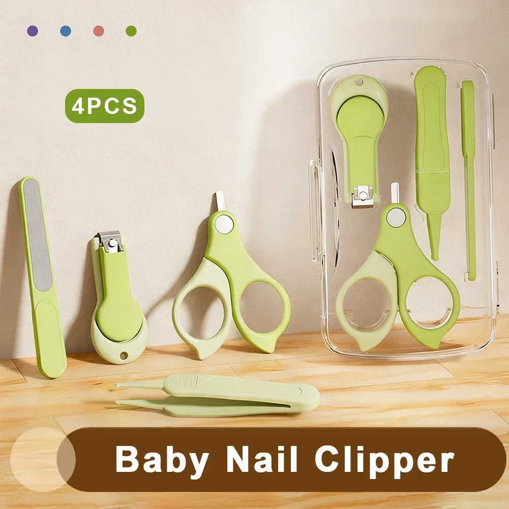 Portable Baby Nail Care Set Safety Infant Nail Clipper Scissors Tweezers Nail File Newborn Kids Manicure Grooming Tools