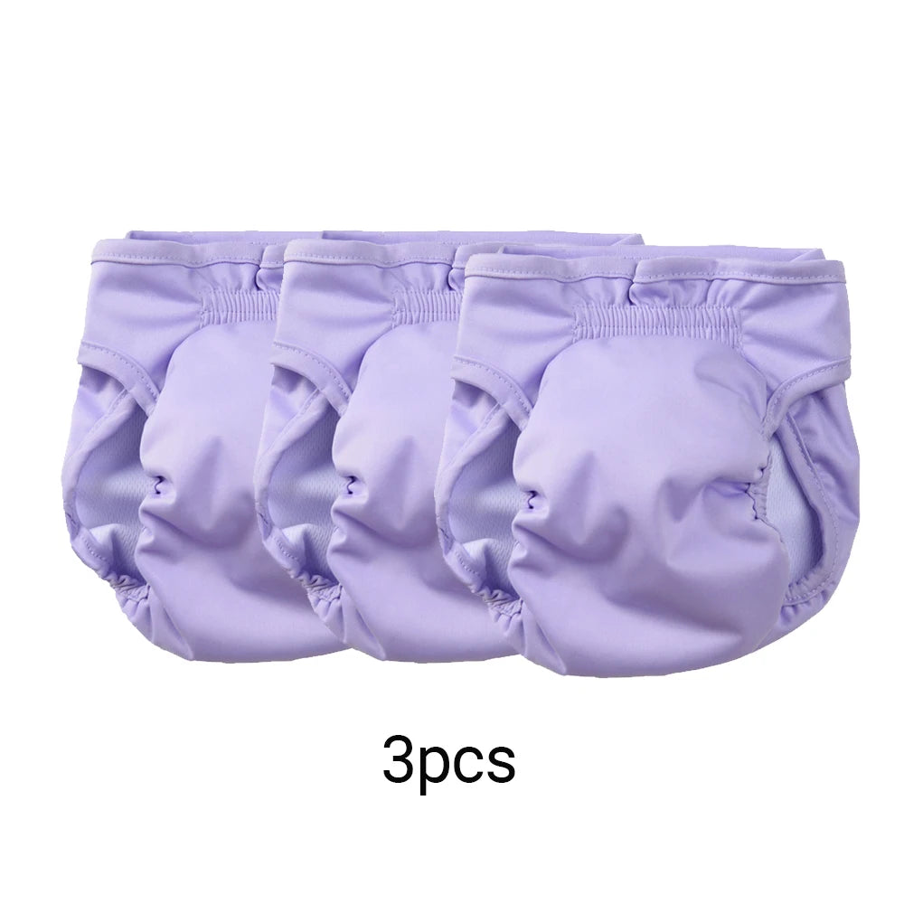 3pcs Female Dog Diapers Washable Reusable Puppy Nappies Physiological Pants Adjustable Pet Sanitary Panties Short for Girl Dogs