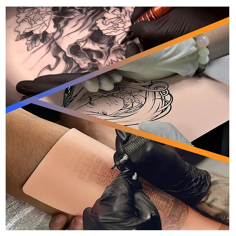 30/20/10/6/3/1PCS  Tattoo Practice Skin Silicone Fake Skin Double-Sided for Permanent Makeup Training Supply Tattoo Accessory