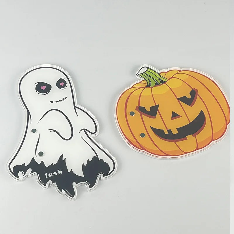 Halloween Ghost Pumpkin Head Acrylic Pallet Grafted Eyelash Show Board Hand Plate Lash Holder Eyelash Extension Pallet