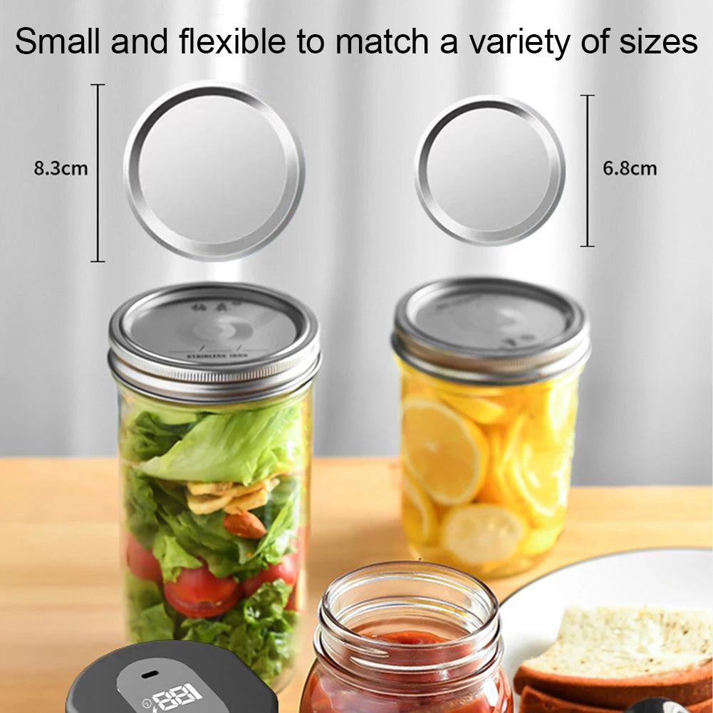 Automatic Electric Mason Jar Vacuum Sealer One-button Operation Leak-proof Sealing Portable Food Preservation Equipment Suit