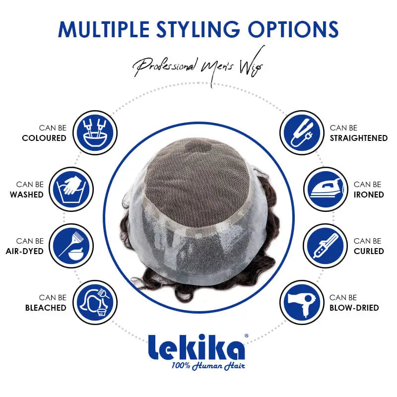 Permanent Curly Australia 25mm Men's Wigs Long-lasting Capillary Prosthesis Natural Human Hair Wigs Exhuast Hair System for Man