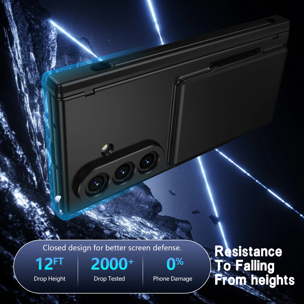 Case For Galaxy Z Fold 8 Ultra 7 6 Card Holder Wallet Kickstand Pen Slot Glass Screen Protector Hinge Shockproof Protective Case