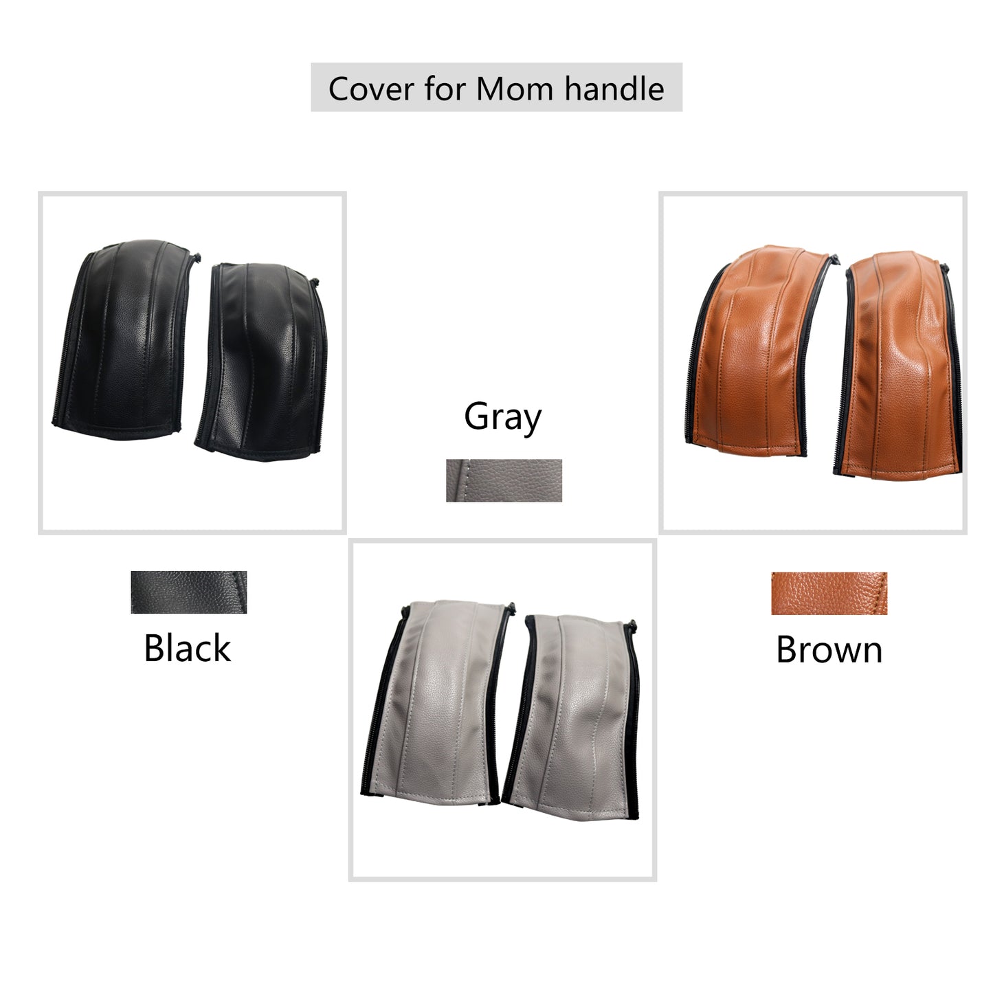 Leather Covers For Emmaljunga Big Star Supreme/Emmaljunga Superviking Stroller Handle Protective Cover Baby Stroller Accessories