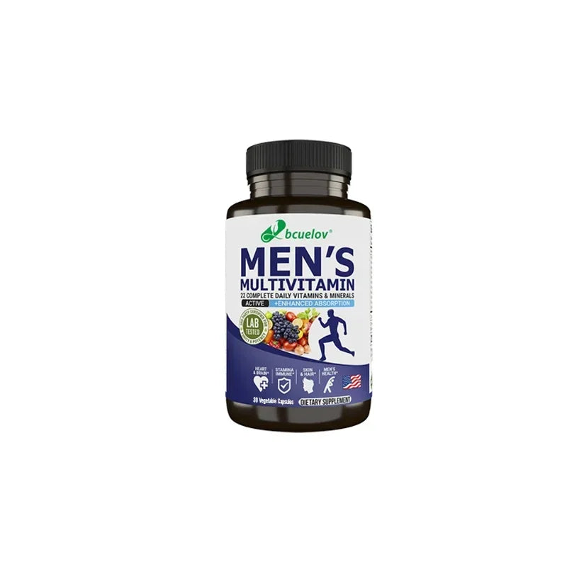 Men’s Multivitamin & Mineral Capsules, High Absorption Antioxidant Supplement for Energy, Immune, Bone, Skin & Overall Wellness