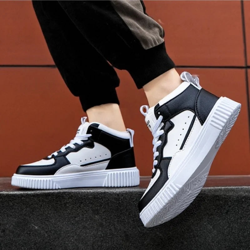 YRZL Casual Shoes for Men Sneakers Breathable PU Leather White Shoes Unisex Comfortable Walking Sport Shoes for Man
