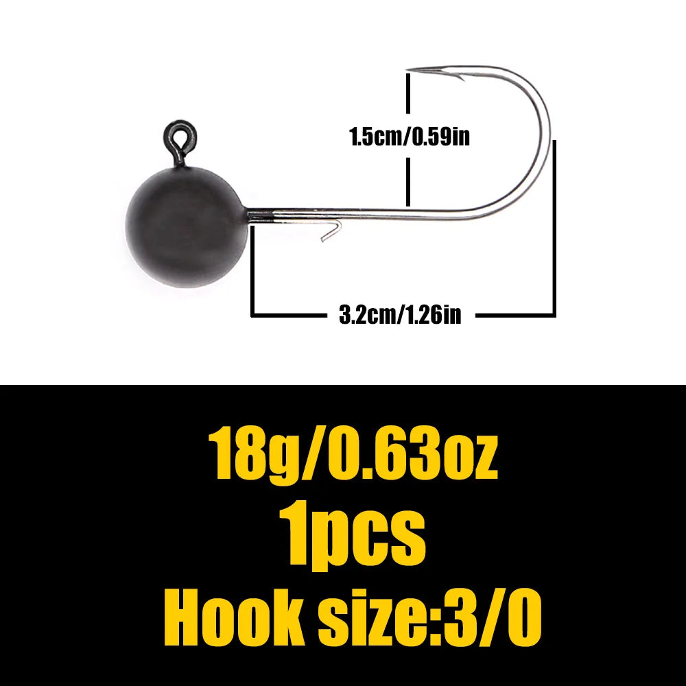 B&U Tungsten Jig Head Fishing Hook Barbed Fishhook Fishing Tackle Accessories Kit Pesca Pike Bass Swimbait Fishhooks