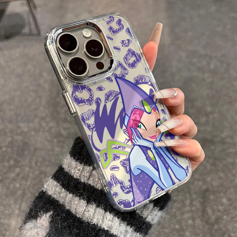 W-Winx C-Club Phone Case for IPhone 17 16e 16 15 14 13 12 11 Mini Pro Max X XR XSMAX 8 7 Air Plus Transparent Soft Cover