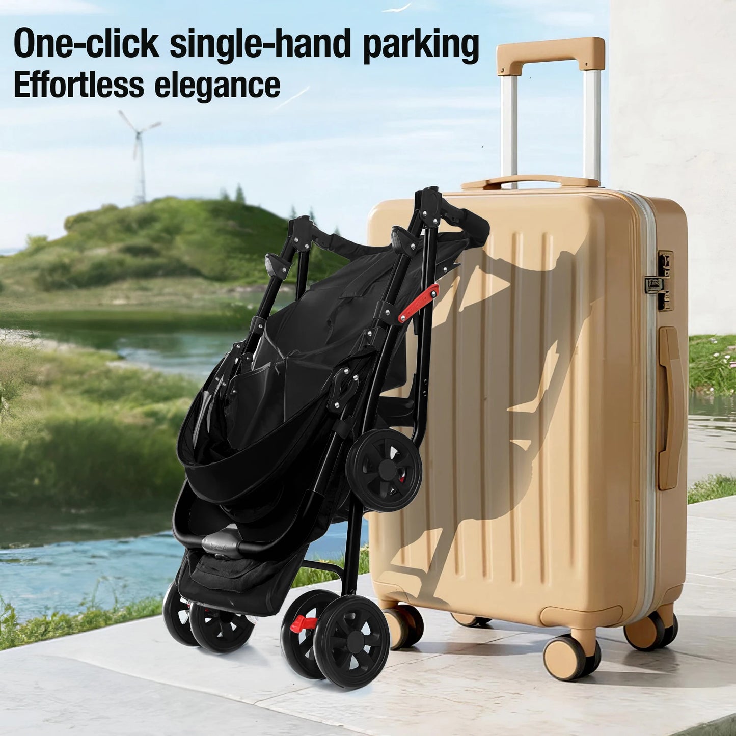 3 in 1 baby stroller free Newborn Infant baby pram travel stroller lightweight baby folding car reversible stroller
