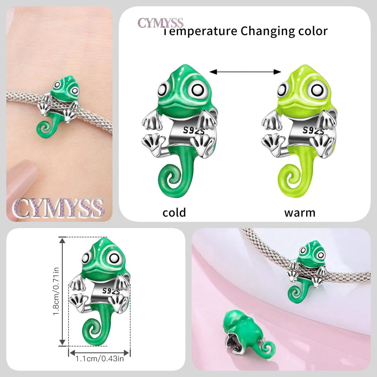 925 Sterling Silver Cute Pet Animal Lion King Pendant DIY Jewelry Beads for Women Bangle Bracelet Necklace Birthday Party Gifts