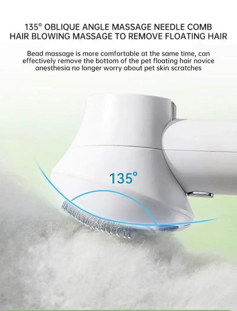 Pet Dog Hair Dryer 2-in-1 Cat Grooming Hairdressing Blow & Comb Low Noise Pet Cleaning Smart Pet Hair Dryer