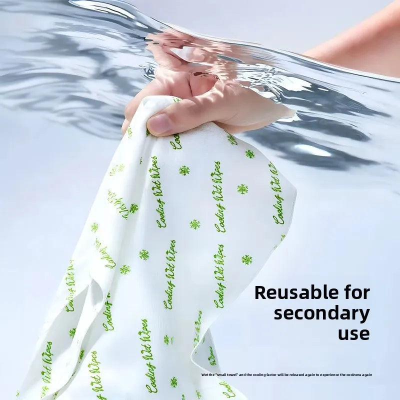 Cooling wipes, ice towels, portable summer student outdoor cooling wipes, cooling wipes, independent set of cooling wipes