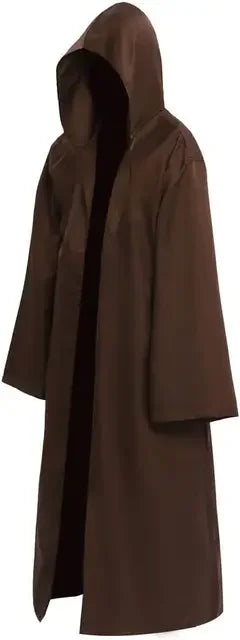 Halloween Wizard Tunic Hooded Robe Medieval Knight Cloak Cosplay Costumes Brown Cosplay Costumes
