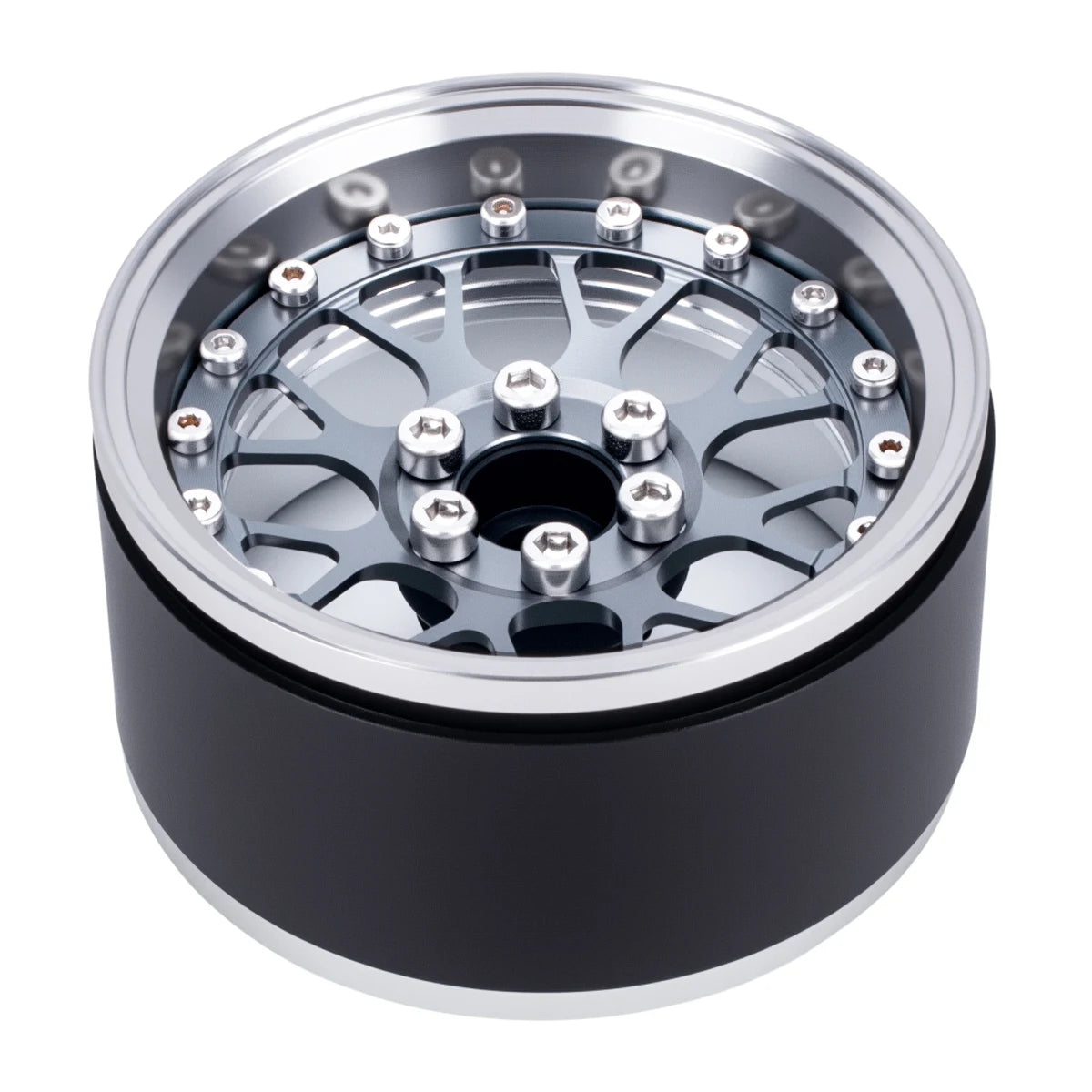 4Pcs 2.2 Inch Aluminum Alloy Beadlock Wheels Rim 12mm Hex for 1/10 RC Crawler Axial SCX10 90046 Wraith Capra TRX4 TRX6 D90