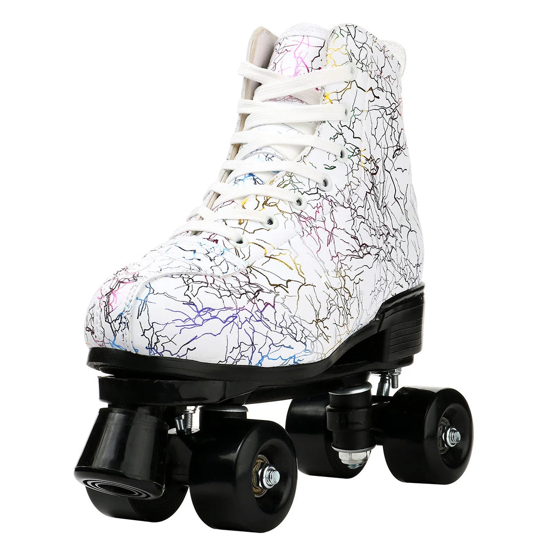 Flashing Quad Roller Skates Adult Flashing 4 Wheels Skates For Women Men Outdoor Sports Ice Skating Rink Quad Sneakers