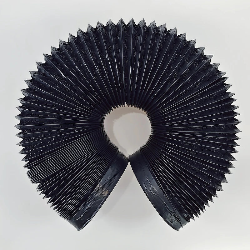 Black Exhaust Flexible Duct with Venting Aluminum Hose, Range Hood Ventilation Fan Hose, Ventilation Pipe, Flexible Aluminum Duct, Four-Layer Protection for Heating, Cooling, Ventilation, and Exhaust Pipes, Hvac Ducting, Fres