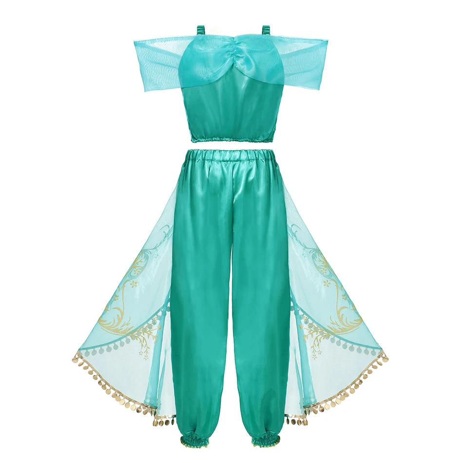 Halloween Birthday Carnival Princess Costume Dress Elsa Anna Snow White Aurora Moana Rapunzel Mermaid Belle for Girls 2-8Y