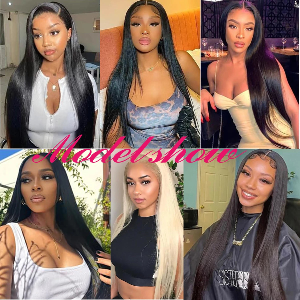 Straight Hair Bundles Extensions Smooth Ombre Hair Weaving 24Inch Super Long Synthetic Straight Hair Bundles Full to End